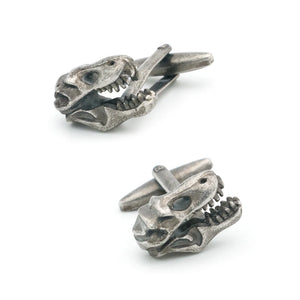 Men's Dinosaur Skull Cufflinks Animal Head Brass Cuff Links