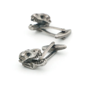 Men's Dinosaur Skull Cufflinks Animal Head Brass Cuff Links