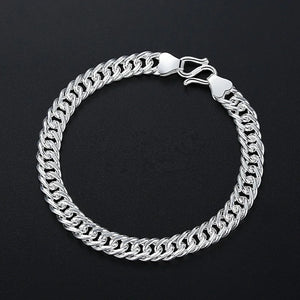 Men's Personality Whip Chain 925 Silver Bracelet Gift Jewelry
