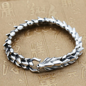Men's Domineering Faucet Bracelet Thai Silver Retro Bone Chain