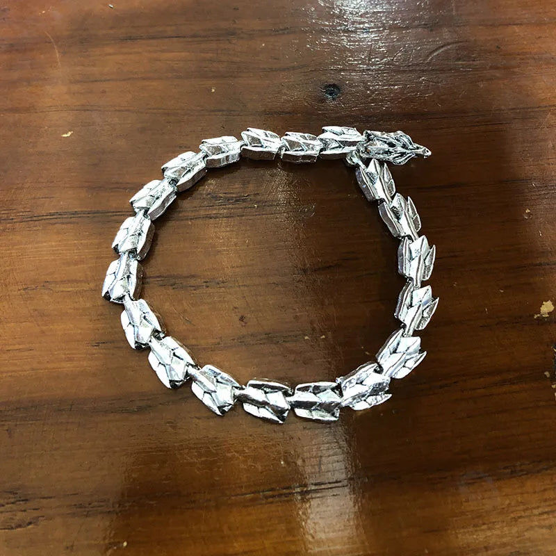 Men's Domineering Faucet Bracelet Thai Silver Retro Bone Chain