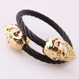 Men's Skull Bracelet Stainless Steel Cuff Wire Bangles