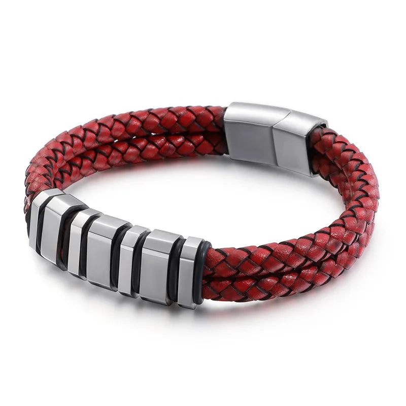 Men's Titanium Leather Bra...