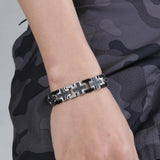 Men's Stainless Steel Double-layer Link Chain Bracelets 215mm
