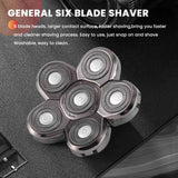 Men's Electric Blade Replacement Head, 6 Blades, Bald Look