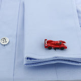 Men's F4 Racing Car Cufflinks Brass Material Red Sport Car Cuff Links
