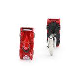 Men's F4 Racing Car Cufflinks Brass Material Red Sport Car Cuff Links