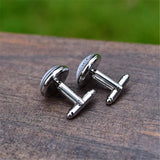 Men's A-Z Silver Letter Cufflinks for Shirt Wedding Cuff Links