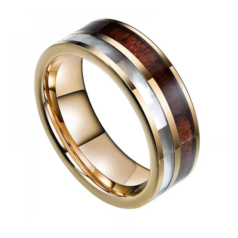 Men's Tungsten Carbide Ring Silvery Surface Asymmetric Ring