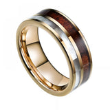 Men's Tungsten Carbide Ring Silvery Surface Asymmetric Ring