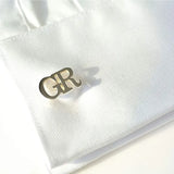 Men's 4 Letter Stainless Steel Cufflinks