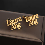Men's 4 Letter Stainless Steel Cufflinks