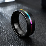 Men's Multicolour Stainless Steel Ring for Party Wedding
