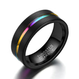 Men's Multicolour Stainless Steel Ring for Party Wedding