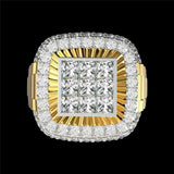Men's Crystal Zircon Ring Wedding Band Jewelry