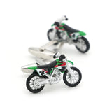 Green Mountain Bike Brass Cufflinks