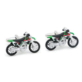 Green Mountain Bike Brass Cufflinks