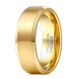 Men's Tungsten Carbide Silver Rings Wedding Band Engrave Name