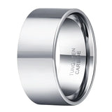 Men's Tungsten Carbide Silver Rings Wedding Band Engrave Name