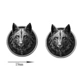 Men's Wolf Head Retro Cufflinks French Shirts High Cuff Button