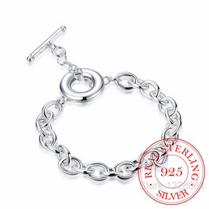 Men's 925 Silver Thick Chain Bracelet