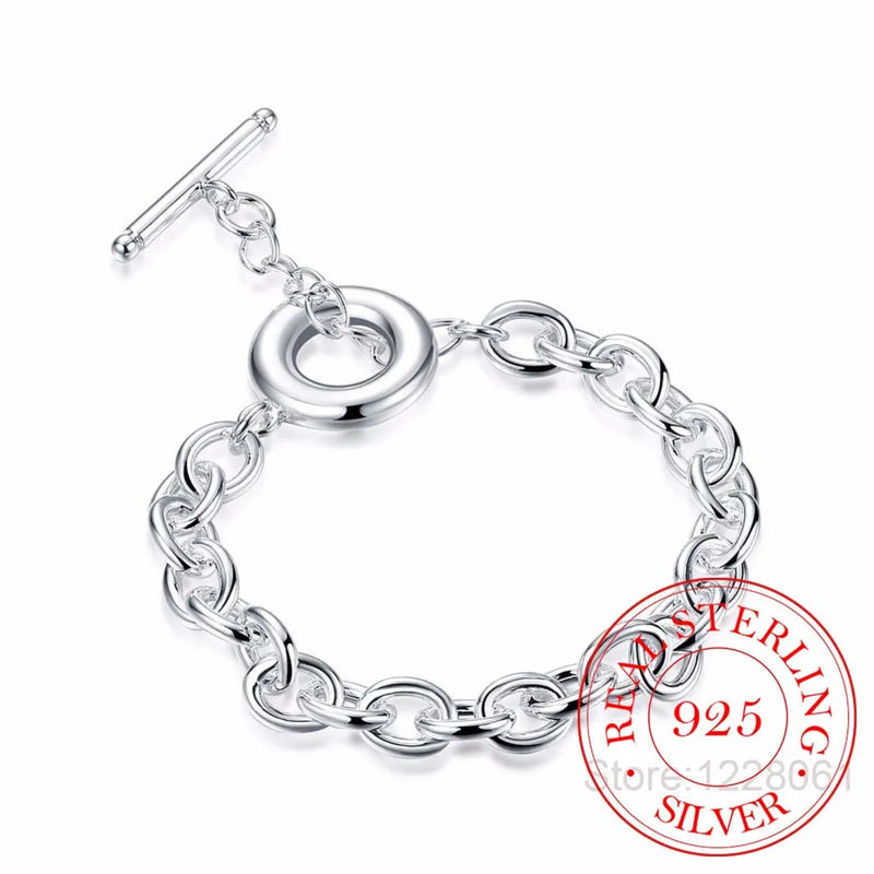Men's 925 Silver Thick Chain Bracelet
