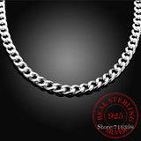 Mens 925 Sterling Silver 10mm Chain Necklace High Male Jewelry 20'' 24''