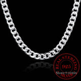 Mens 925 Sterling Silver 10mm Chain Necklace High Male Jewelry 20'' 24''