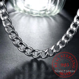 Mens 925 Sterling Silver 10mm Chain Necklace High Male Jewelry 20'' 24''