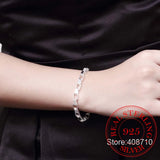 Men's 925 Sterling Silver 5mm Box Chain Bracelet Bangle Gift