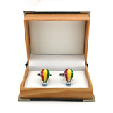 Men's Fire Balloon Cuff Links Copper Multicolour