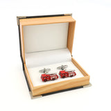 Men's Fire Engine Cufflinks Red Fireman Cuff Links