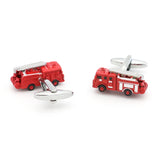 Men's Fire Engine Cufflinks Red Fireman Cuff Links