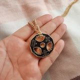 Men's Fitness Collar Gym Necklace Weight Plate Barbell Dumbbell Pendant