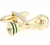 Men's Football Cup Cuff Links Copper Golden