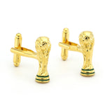 Men's Football Cup Cuff Links Copper Golden