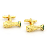 Men's Football Cup Cuff Links Copper Golden