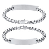 Men's Stainless Steel Bracelet 6mm Box Chain Wristband