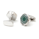 Men's Green Stone French Cufflinks for Business Banquet Shirts