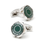 Men's Green Stone French Cufflinks for Business Banquet Shirts