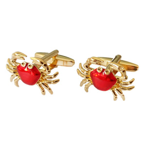 Men's Crab Crystal Cufflinks Wedding Jewelry