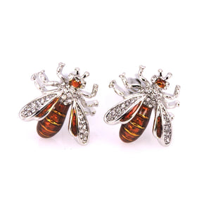 Men's Silver Bee Cufflinks Scarf Hat Accessories