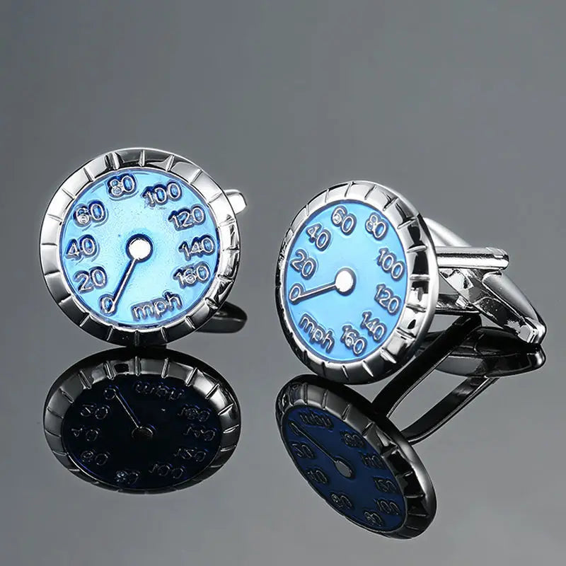 Vintage Enamel Crystal Cufflinks for Men - Wedding Jewelry Button