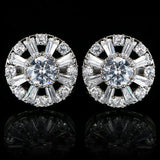 Zircon and Red Stone Cufflinks for Men and Women