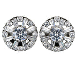 Zircon and Red Stone Cufflinks for Men and Women