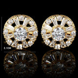 Zircon and Red Stone Cufflinks for Men and Women