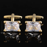 French Shirts Cufflinks Crystal Zircon Business Banquet Wedding Jewelry