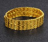 24k Pure 15mm Rope Shape Hand Chain 999 Bracelet Bangle