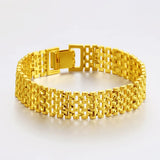 24k Pure 15mm Rope Shape Hand Chain 999 Bracelet Bangle