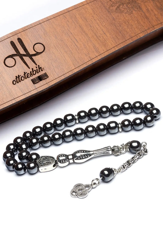 Men's Love Knot Hematite Rosary